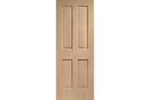 Internal Oak Pre-Fin Victorian 4 Panel Door - 1981 x 762 x 35mm (30\")