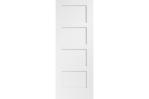 Internal White Primed Shaker 4 Panel Door - 1981 x 762 x 35mm (30\")