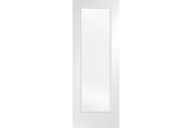 Internal White Primed Pattern10 With Clear Glass Fire Door 1981x838x44mm (33\'\')