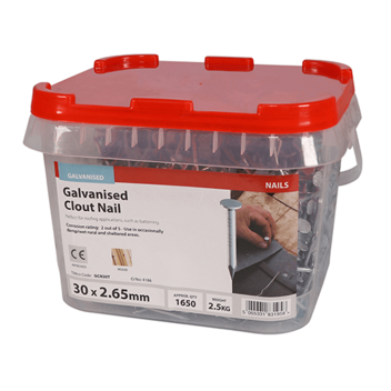 Timco Clout Nails Galvanised - 30 x 2.65mm (2.5kg)