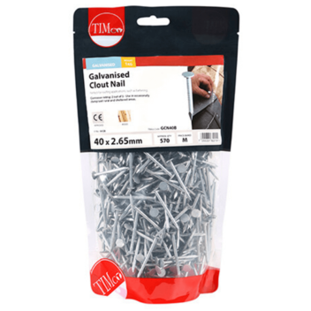 Timco Clout Nails Galvanised - 40 x 2.65mm (1kg)