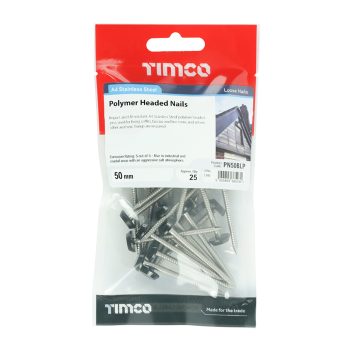 Timco Polymer Headed Nails A4 Stainless Steel Anthracite Grey - 50mm (100pcs)