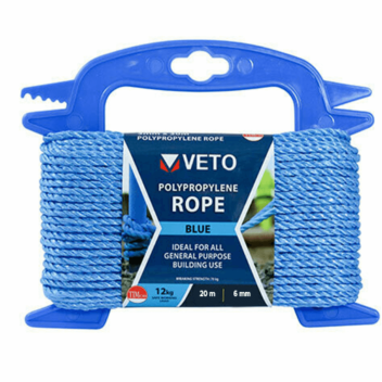 Timco Blue Poly Rope -  6mm x 20m