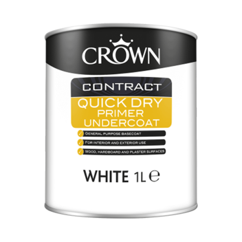 Crown Quick Dry Primer Undercoat White - 1L