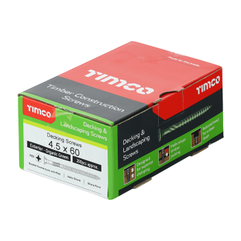 Timco Decking Screws Countersunk Exterior Green - 4.5 x 60mm ( 200pcs)