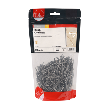 Timco Oval Nails Bright -  40mm (1kg)