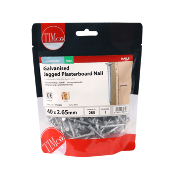 Timco Jagged Plasterboard Nails Galvanised - 40 x 2.65mm (0.5kg)