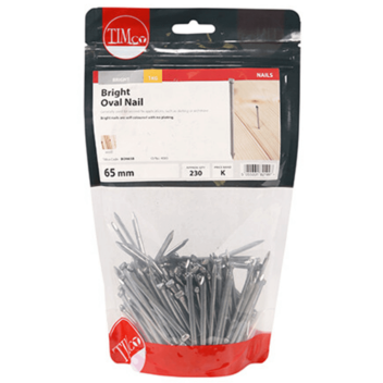 Timco Oval Nails Bright -  65mm (1kg)
