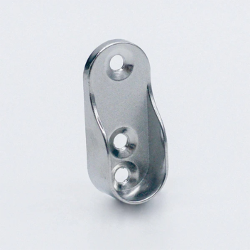 31 x 15mm Oval Deluxe End Bracket - Chrome