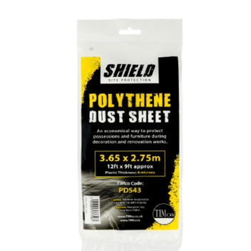 Timco Polythene Dust Sheet - 12 x 9\"