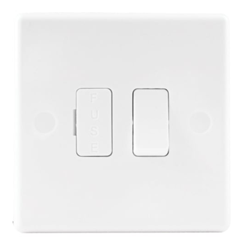 13A Switched Slimline Fused Socket  - White