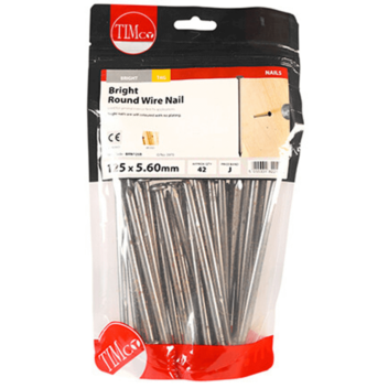 Timco Round Wire Nails Bright - 125 x 5.60mm (1kg)
