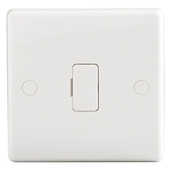 13A Unswitched Slimline Fused Socket  - White