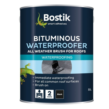 Bostik Brushable Waterproofer For Roofs Black - 5L