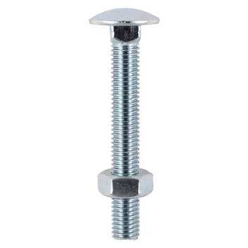 Timco Carriage Bolts & Hex Nut -  M6 x 150mm (2pcs)
