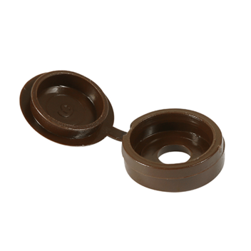 Timco Hinged Screw Caps Small Brown - To fit 3.0 to 4.5 Screw
