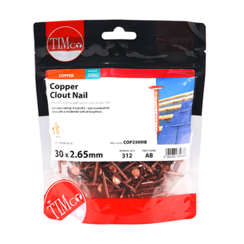 Timco Clout Nails Copper - 30 x 2.65mm (0.5kg)