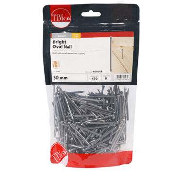 Timco Oval Nails Bright -  50mm (1kg)