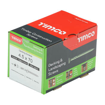 Timco Decking Screws Countersunk Exterior Green - 4.5 x 70mm ( 200pcs)
