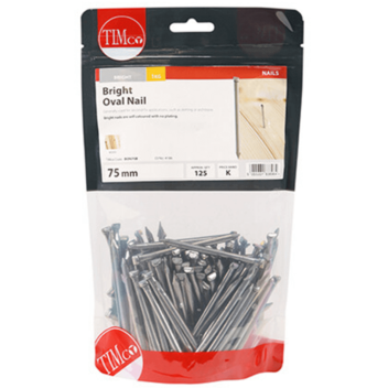 Timco Oval Nails Bright -  75mm (1kg)