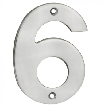Eurospec Satin S.Steel Door Number - 6/9