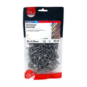 Timco Clout Nails Aluminium - 38 x 3.35mm (0.25kg)